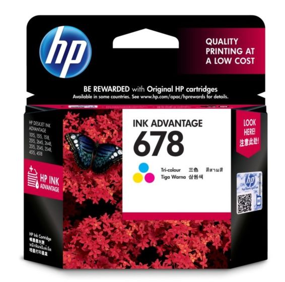 HP 678 Tri-Color Ink Cartridge [CZ108AA]